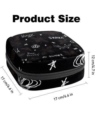 MUOOUM Women's Binding Storage Pocket | Honeybee Pattern Menstrual Cup Bag & Portable Bandages for Teens - Ideal for First Period Essentials - Buy Online on GoSupps.com