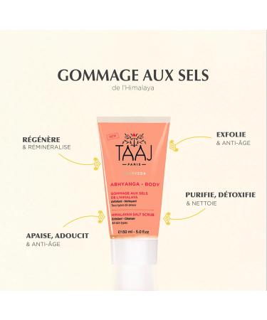 TAAJ | Himalayan Salt Scrub | Detoxifying & Purifying | Soft & Protected Skin | Gently Exfoliates | Remove Dead Cells | Made in France | Vegan | CrueltyFree | 150ml - Buy Online on GoSupps.com