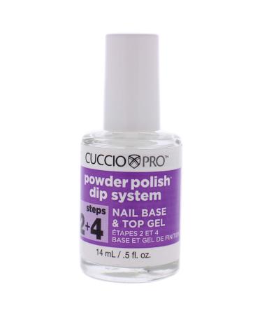 Cuccio Colour Powder Polish Dip System Step 2 And 4 - Specially Formulated Resins - Vibrant Finish With Flawless  Rich Color And Durability - Nail Polish Base And Top Gel - 0.5 Oz 0.50 Fl Oz (Pack of 1)