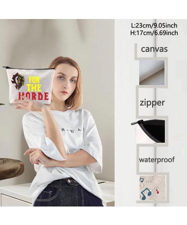 Levlo Warcraft Game Cosmetic Makeup Bag - Horde Inspired Gift for Gamers | Zipper Pouch for Women & Girls - Buy Online on GoSupps.com