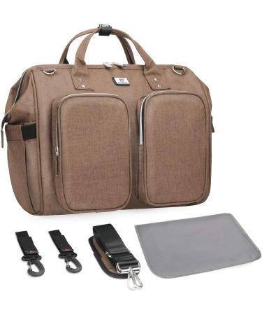 Pomelo Khaki Baby Changing Bag with Pram Clips and Changing Mat - Top Quality and Stylish Design - Buy Online on GoSupps.com