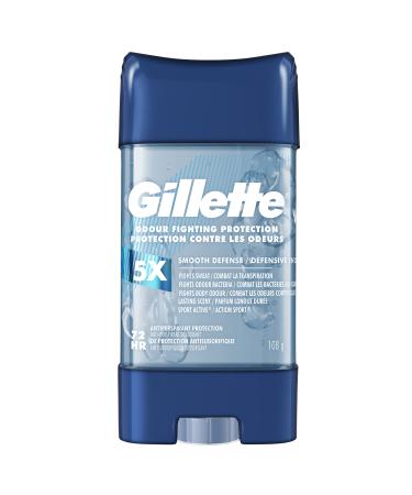 Gillette Antiperspirant and Deodorant for Men Clear Gel Smooth Defense 108g Clear Gel Smooth Defense 108 ml (Pack of 1)