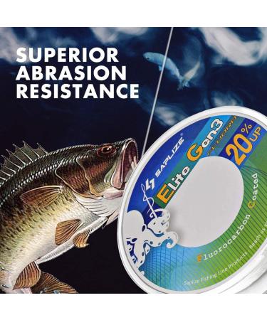 SAPLIZE Fluorocarbon Coated Monofilament Fishing Line 6lb 300Yds - Fast Sinking, Easy Casting, High Sensitivity - Buy Online on GoSupps.com