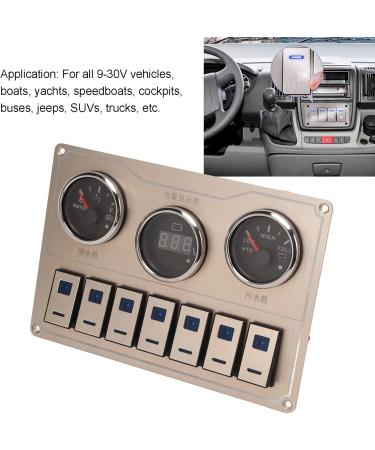 Toggle Switch Panel - IP65 Waterproof 3 Gauge Rocker Switch Panel for Boats Yachts & Buses (9-30V) | International Shipping Available - Buy Online on GoSupps.com