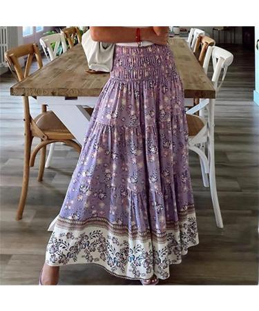 Women's Straight Dress Casual Fashion Knitted Patchwork Women's Dress Ladies Ditsy Floral Cocktail Party Gown Purple Small - Buy Online on GoSupps.com