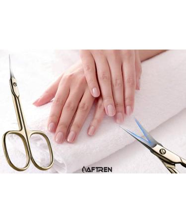 Cuticle Scissors Precision Manicure Beauty Nail Scissors for Small Children Cuticle Nipper Professional Stainless Steel Scissors for Men Women 3.7 Inch Gold - Buy Online on GoSupps.com