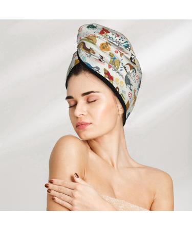 Hair Towel Wrap for Quick Drying | Button Turban & Head Towel for Pets & Dogs - Buy Online on GoSupps.com