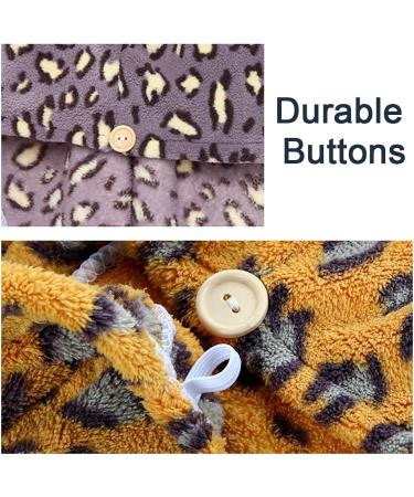 Seloobant Leopard Print Microfiber Towel Set - Super Absorbent Quick Dry Hair Towels (3 Pack) for Ultimate Hair Care - Buy Online on GoSupps.com
