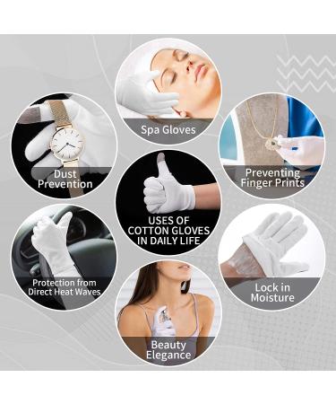 WLLHYF Moisturizing Gloves - White Cotton Touch Screen Gloves for Men & Women | Overnight Spa Cosmetics Treatment for Dry Hands | 1 Pair - Buy Online on GoSupps.com