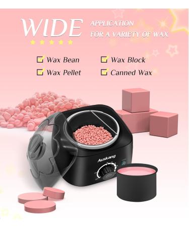 King of Wax Hair Removal Wax Warmer Set - 4x100g Wax Pearls & 20 Spatulas for Eyebrow Face Armpit Bikini Leg - Removable Pot - Black 1 Piece - Buy Online on GoSupps.com