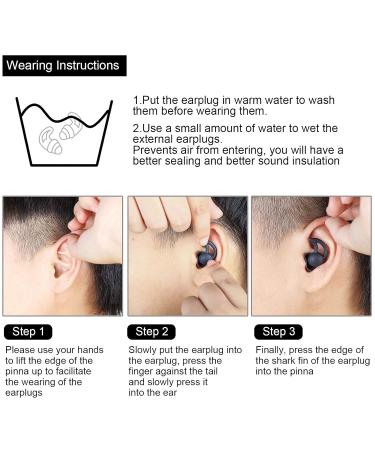 BACTIM 3 Sets Reusable Safe Silicone Anti-Noise Earplugs with Storage Boxes Noise Reduction Cancelling Ear Plugs Hearing Protection Earplug for Sleeping Racing Shooting Traveling (Black Grey & Red) - Buy Online on GoSupps.com