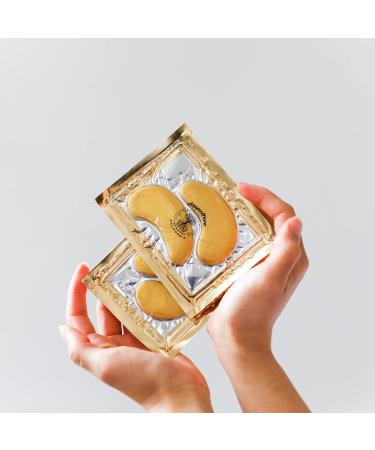 Under Eye Patches & Masks (18 Pairs) - Natural Anti-Aging Treatment for Bags, Puffiness, Wrinkles, Dark Circles - 24K Gold, Collagen, Hyaluronic Acid - San Francisco Formulated - Buy Online on GoSupps.com