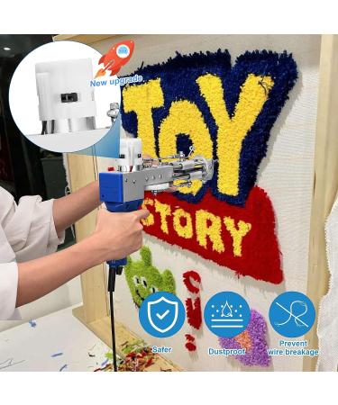 Electric Cut Pile Rug Tufting Gun - Handmade Blue Carpet Making Machine for Unique Gifts - Buy Online on GoSupps.com
