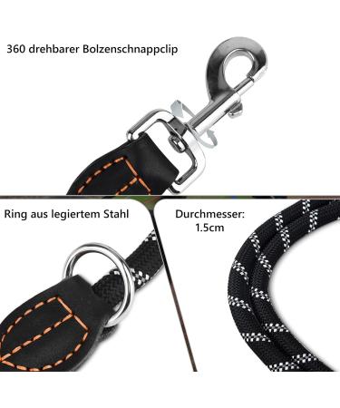 Premium Adjustable Dog Leash for Large & Medium Dogs | 3m1 with Reflective Stripes & Double Linen Reinforcement - Buy Online on GoSupps.com