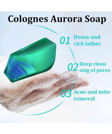 Cologne Aurora Soap - Natural Mens Soap Bar - Handmade Soap Bar For Face & Body - Dark Spot Remover - Moisturising & Acne Removal Soap - Multi-purpose Soap Bar for Hand Wash Brighten and Smooth Skin - Buy Online on GoSupps.com