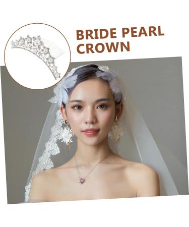 DOITOOL Hair Comb Rhinestone Hair Clip Fairy Headpiece Wedding Hair Accessories Diamond Headpiece Diamond Hair Clips Bridal Hair Flowers Kids Hair Clips Tiara Pearl Miss Headband - Buy Online on GoSupps.com