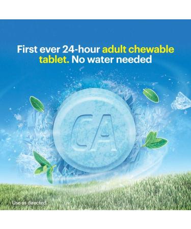 Claritin 24 Hour Chewable Cool Mint Flavored Tablets - 24 Count Pack - Non-Drowsy Allergy Relief Medicine with Loratadine Antihistamine - Buy Online on GoSupps.com