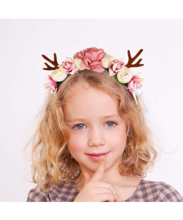 Elk Antler Headband | Floral Crown Headpiece for Carnival & Festival | Unique Hair Accessories - Buy Online on GoSupps.com