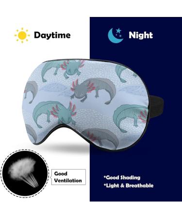 Mexican Axolotls Sea Sleep Mask - Adjustable Blindfold for Sleeping & Travel - Buy Online on GoSupps.com