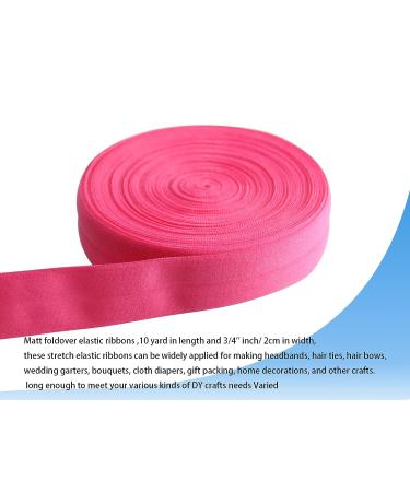 JESEP Fold Over Elastic 3/4'' 20mm Stretch FOE Ribbon for Headbands - Rose - Buy Online on GoSupps.com