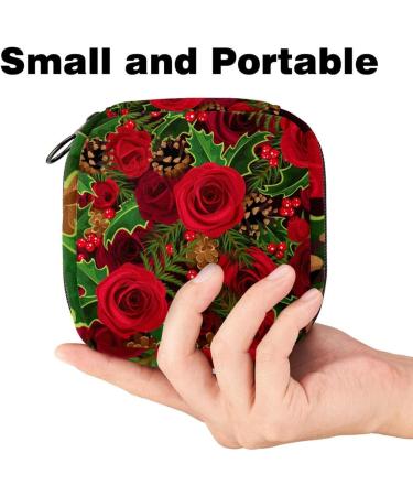 Love Rose Jungle Sanitary Napkin Storage Bag | Portable Period Pocket for Women & Teens | Menstrual Cup & Breastfeeding Pad Holder - Buy Online on GoSupps.com
