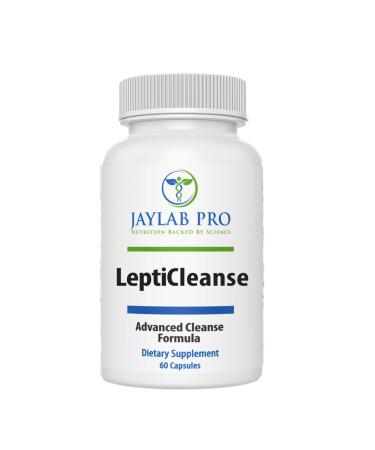 JAYLAB PRO LeptiCleanse-Natural Liver Detox and Support - 60 Capsules Unit Count Optimize Liver Balance Digestive Cleanse & Leptin Resistance Support forfor Women Weight Loss. Liver Health Formula