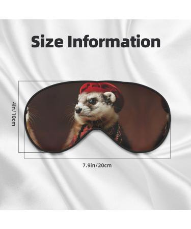 French Fashion Model Ferrets Print Eye Mask - Soft Double-Sided Light Blocking for Better Sleep Quality - Shop Internationally - Buy Online on GoSupps.com