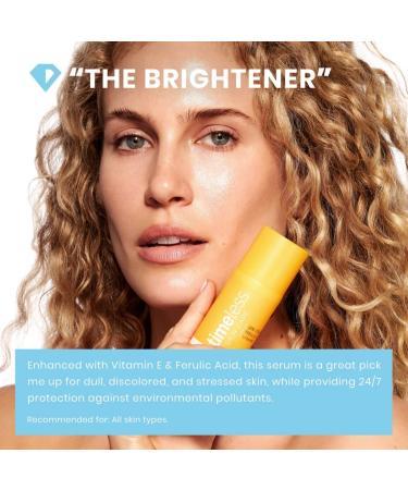 Timeless Skin Care 20% Vitamin C + E Ferulic Acid Serum - 1 oz (Pack of 2) - Daily Brightening & Corrective Serum for All Skin Types - Buy Online on GoSupps.com