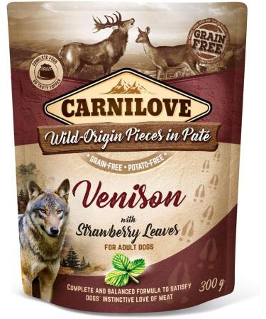 Carnilove Wild Boar with Rosehips | Double Pack | 2 x 300 g | Wet Food for Adult Dogs | Wild Boar with Rosehips | Potato and Grain Free - Buy Online on GoSupps.com