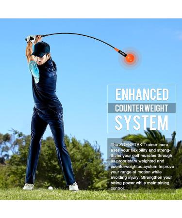 Zeonetak Golf Swing Trainer Aid - Indoor/Outdoor Golf Training Stick for Strength, Rhythm, Flexibility, Tempo, and Balance - RED 48 - Buy Online on GoSupps.com