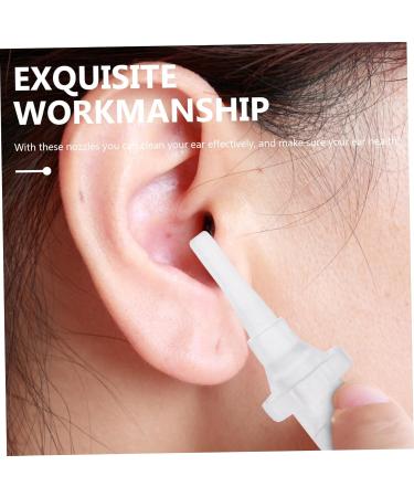 NOLITOY 30pcs Conical Bottle Ear Washer Nozzles Durable Ear Irrigator Tips for Removal Family Use Safe Materials Flexible Fit for All White 2.8X1.1X1.1CM - Buy Online on GoSupps.com