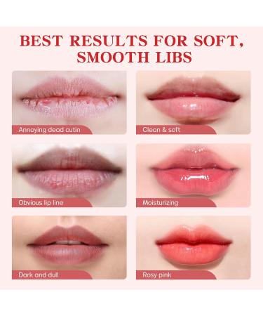 COLOROCK Lip Mask &Sugar Lip Scrub Set Natural Lip Treatment Duo - 4 IN 1 Lip Sleep Mask Gift Set for Exfoliate Nourish Soothe & Hydrate Dry and Flaky Lips-Lip Mask Overnight for Lip Care-Strawberry - Buy Online on GoSupps.com