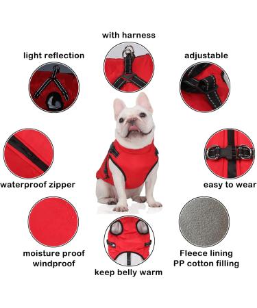 Luowan Waterproof Dog Coat for French Bulldogs | Warm XS Vest & Jacket for Small Dogs | Variety of Sizes & Dog Dishes Included - Buy Online on GoSupps.com