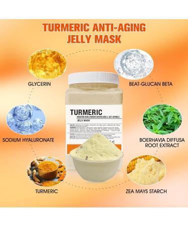 Poztl Jelly Mask Powder - Turmeric Anti-Fold Acne Gel Face Mask | Professional DIY Hydro-Facial Mask for Fine Lines & Uneven Skin Tone - 23 fl oz - Buy Online on GoSupps.com