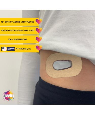 Peelz Dexcom G6 Adhesive Patches 25 Pack - Waterproof CGM Sensor Patches - US-Made for Sensitive Skin - Dexcom Stickers - Beige - Buy Online on GoSupps.com
