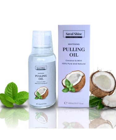 Coconut Mint Pulling Oil for Teeth 150 ml Coconut Mint Mouthwash for Teeth and Gums Pulling OIl for Mouth Gum Health Pulling Oil Coconut and Mint for Mouth Gum Health.