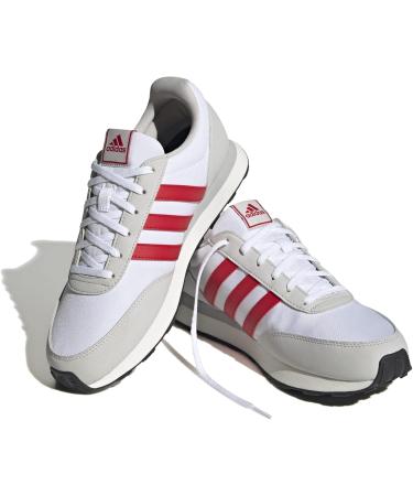 Buy adidas Men's Run 60s 3.0 Shoes - Low (Non Football) | EU Size 45 1/3 | Ftwr White/Better Scarlet/Grey One - International Shipping Available - Buy Online on GoSupps.com