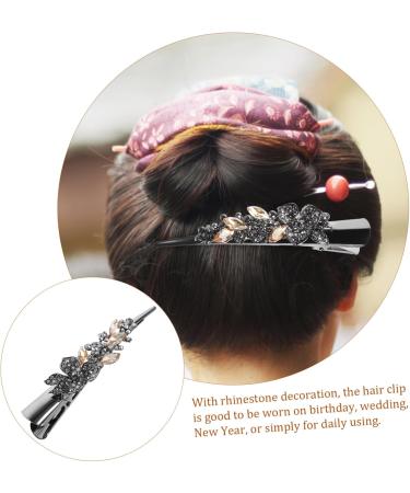 minkissy hair jewelry girls hair accessories hair clips for girls women hairpins girls hairpin girls hair clips rhinestone hair clip hair barrettes temperament rhinestones Miss back of head - Buy Online on GoSupps.com