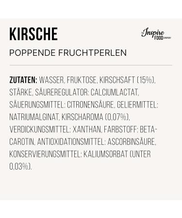 Inspire Food Bubble Tea Pearls - Cherry Popping Boba | Vegan Gluten-Free Tapioca Fruit Beads | 3.2kg Pack for International Shipping - Buy Online on GoSupps.com