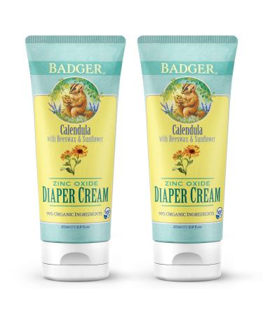 Badger Company Diaper Cream Calendula with Beeswax & Sunflower 2.9 fl oz (87 ml)