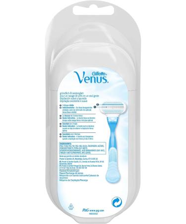 Buy Gillette Venus Smooth Razor for Women - Moisture Strip & Aloe for Skin Protection | Women's Razor + 2 Blades - International Shipping Available - Buy Online on GoSupps.com