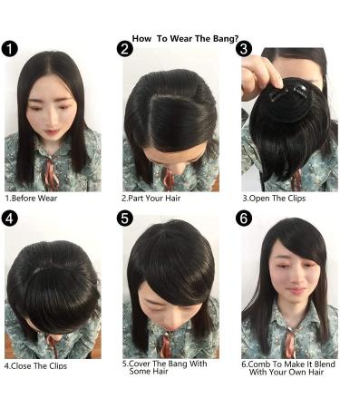 100% Real Hair Thick Side Pony Clip-In Extensions | Natural Black Straight Fringes - Buy Online on GoSupps.com