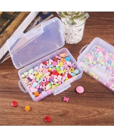 4 Pack Clear Plastic Box Container Storage Organizer with Hinged Lid - 5.5x3.5x1.5 - Buy Online on GoSupps.com