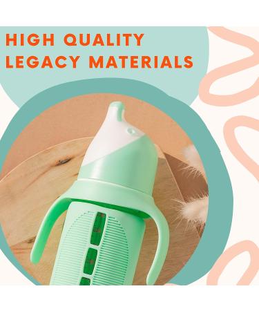 Set of 2 Glass Sippy Cups for Toddlers - The Luca | Mint Green & Indigo Purple | 8oz Spill-Proof Straw Cup | Silicone Straw | BPA-Free - Buy Online on GoSupps.com