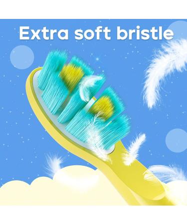Seago Electric Toothbrush Heads for Kids - Replacement Heads for SG2303/SG958 - 4 Yellow Pieces - Buy Online on GoSupps.com
