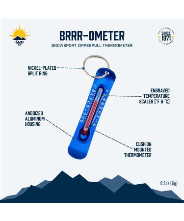Sun Company Brrr-ometer - Skiing & Snowboarding Zipperpull Thermometer in Blue - Buy Online on GoSupps.com