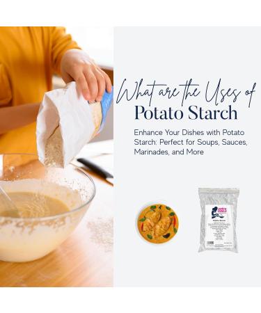 Premium Potato Starch Powder - Gluten Free - 500g Resealable Pouch - Buy Online on GoSupps.com