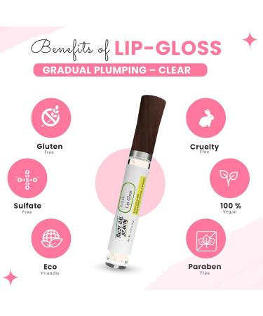 Moisturizing Lip Plumping Gloss (Clear) - Hydrating Shine for Fuller Lips | International Shipping Available - Buy Online on GoSupps.com