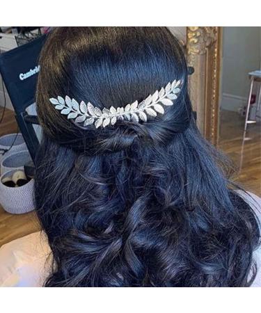 Dervivea Vintage Leaf Hair Comb Barrette Silver Leaves Hair Clips Laurel Leaf Hair Comb Metal Hair Piece Greek Goddess Hair Comb Accessories for Women and Girl Headdress (Silver) - Buy Online on GoSupps.com