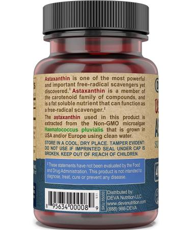 Deva Vegan Vitamins Astaxantin 4Mg Vegan 30 Sgel - Buy Online on GoSupps.com